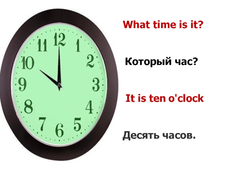 Часы по английски