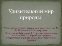 Презентация по литературному чтению Удивительный мир природы