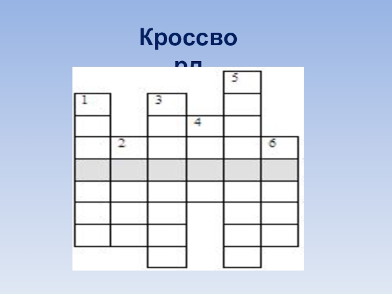 Презентация кроссворд по окружающему миру 4 класс