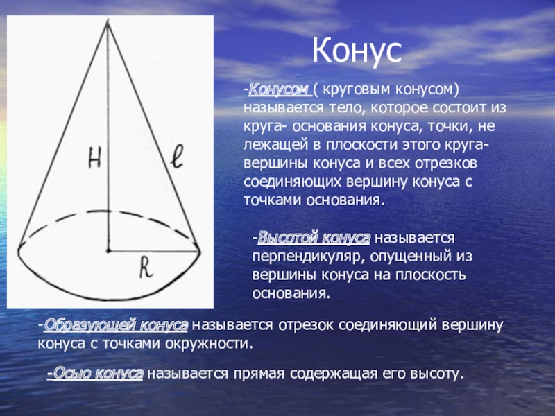 Какой конус называется прямым сделайте рисунок