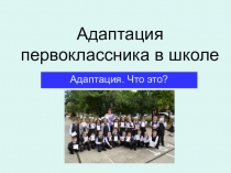 Презентация к родительскому собранию Адаптация первоклассников