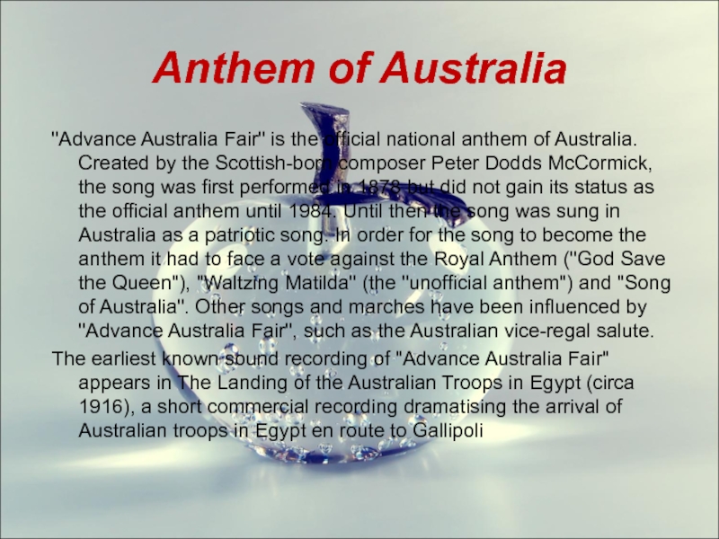 Anthem of Australia