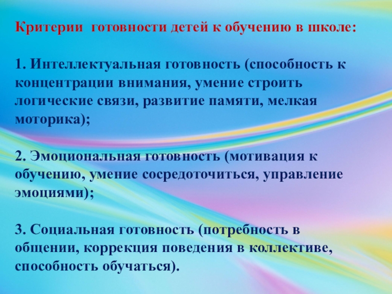 Карта психологической готовности ребенка к школе