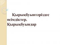 Қырықбуынтәрізділер 6 сынып презентация