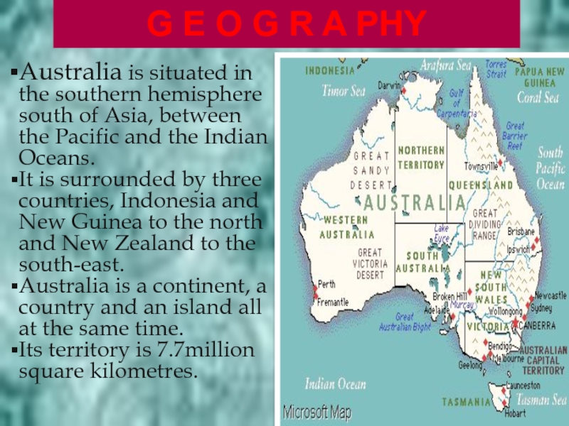 Австралия презентация на английском языке 7 класс