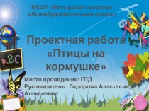 Проектная работа Птицы на кормушках