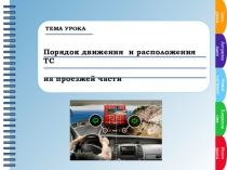 Презентация к уроку Порядок движения и расположения ТС на проезжей части