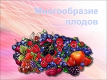 :  Многообразие плодов