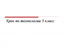 Презентация по технологии Бытовая швейная машина 5 класс