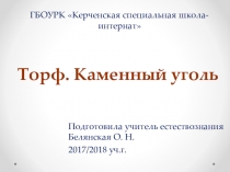 Презентация Торф. Каменный уголь