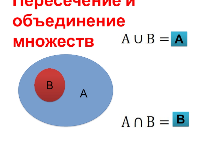 Множество пересечение множеств числовые множества