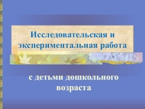 Презентация Организация исследовательской деятельности