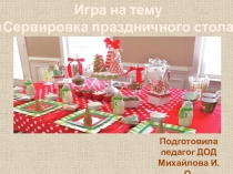 Презентация по общеразвивающей программе Этикет Сервировка стола