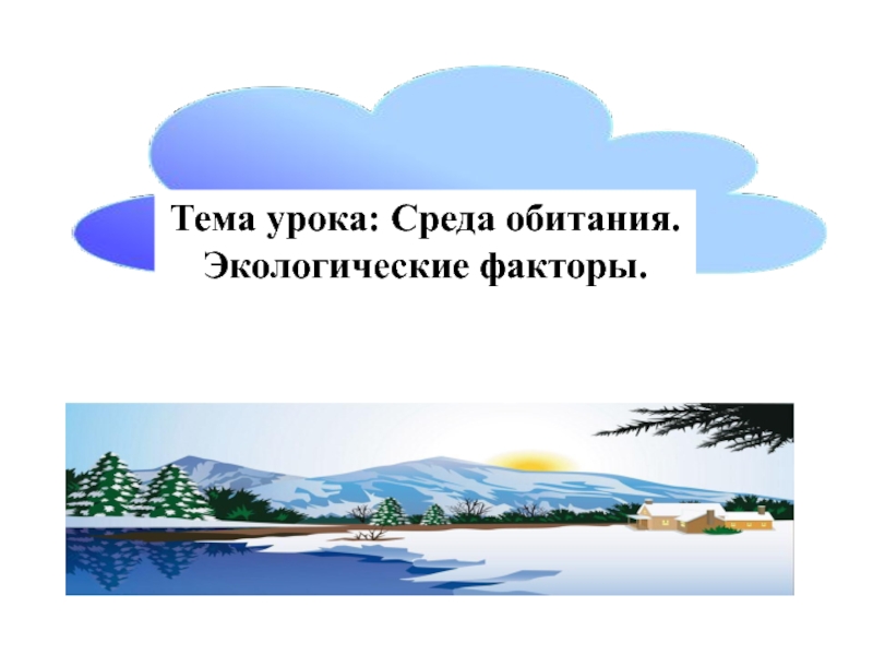 Презентация 6 класс среда обитания экологические факторы 6 класс