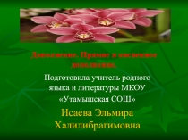 Презентация Прямое и косвенное дополнение