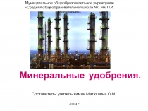 Презентация по химии на тему Минеральные удобрения (9 класс)