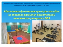 Адаптивная физическая культура как один из способов развития двигательной активности учащихся с ОВЗ