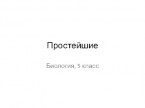 Презентация к уроку биологии 5 класса Простейшие