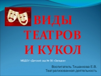 Презентация на по ОО Художественно-эстетическое развитие Виды театров И кукол