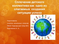 Презентация к мастер классу по теме Сплочение детского коллектива как одно из слагаемых создания ситуации успеха