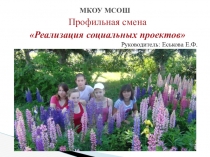 Презентация Профильная смена Реализация социальных проектов