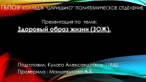 Презентация :здоровый образ жизни