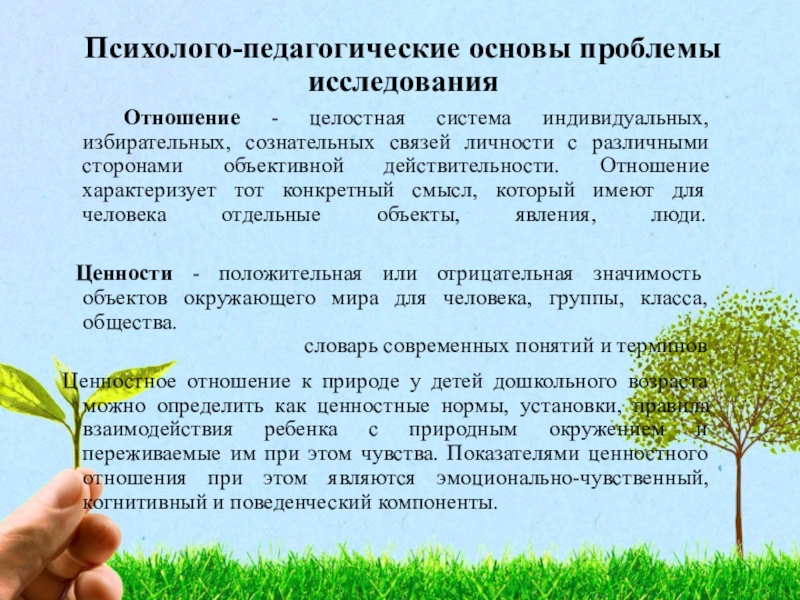 Ценностное отношение к природе. Как вы понимаете воспитание ценностного отношения к труду у детей.