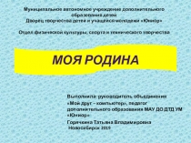 Презентация внеурочного занятия на тему Моя Родина