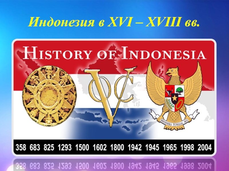 Индонезия в XVI – XVIII вв.