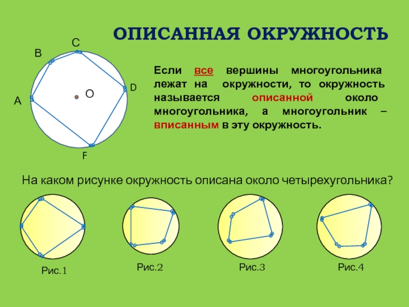 Описанная окружность 8 класс презентация