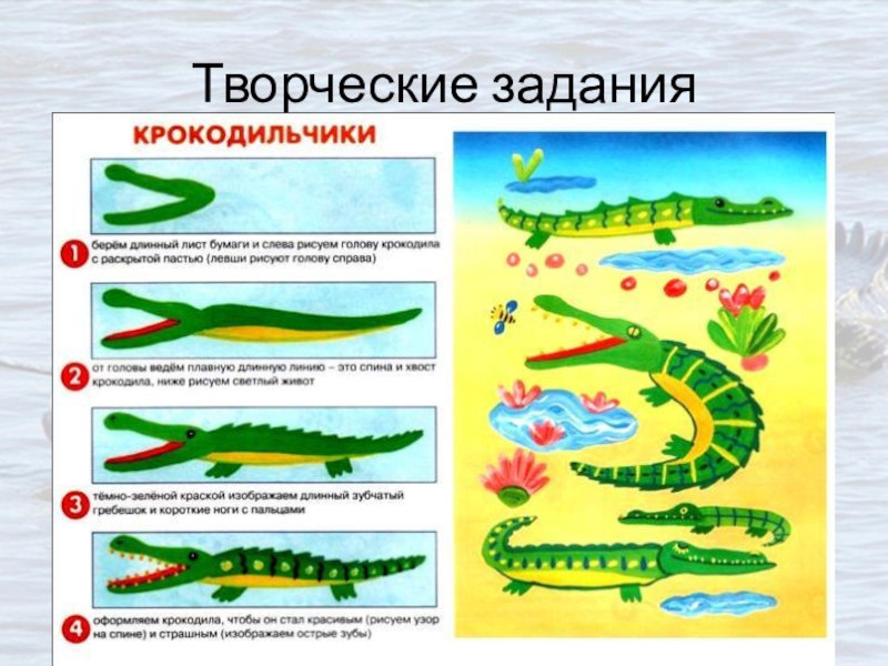 Творческое задание. Крокодил задания для дошкольников. Математические задания с крокодил. Рисование крокодил старшая группа. Задания для крокодила.