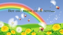 Презентация Вот оно какое наше лето