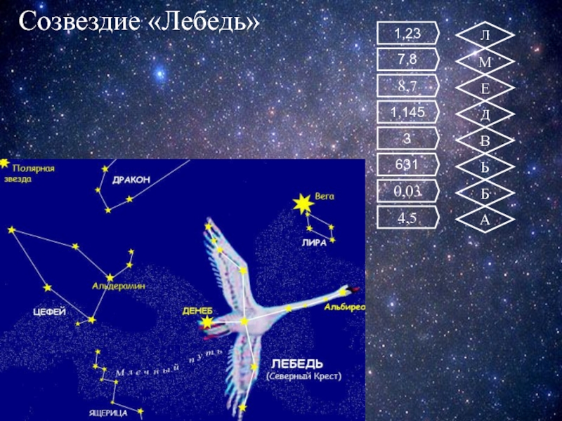 Созвездие лебедь схема для 2 класса