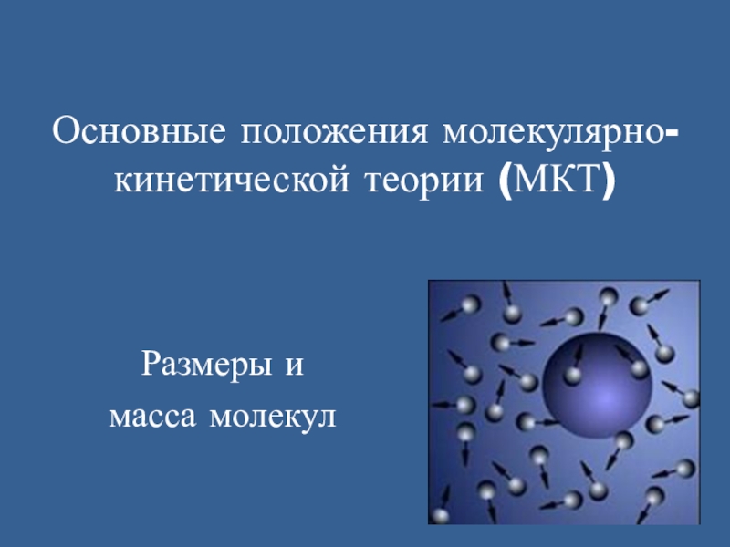 Презентация Презентация по физике на тему Основные положения МКТ