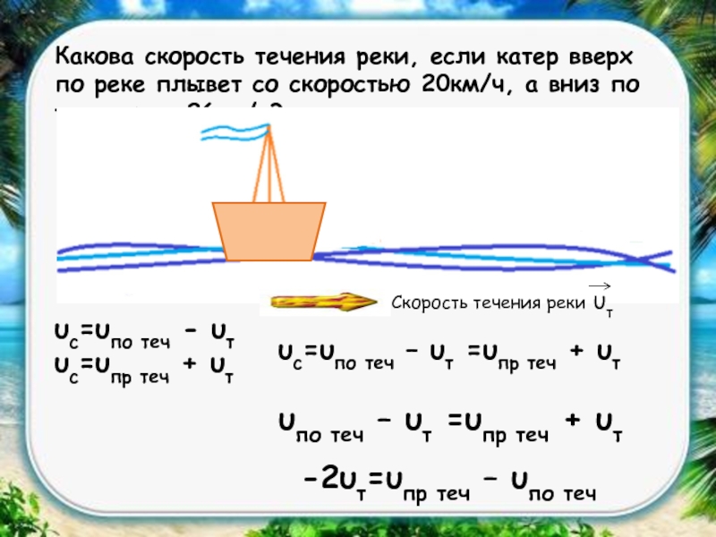 Какая скорость течения реки