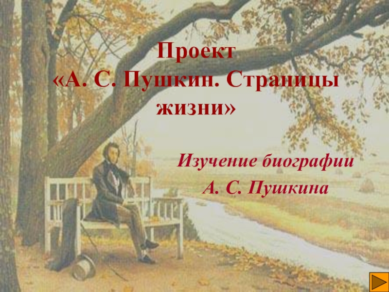 Презентация Проект Пушкин страницы жизни