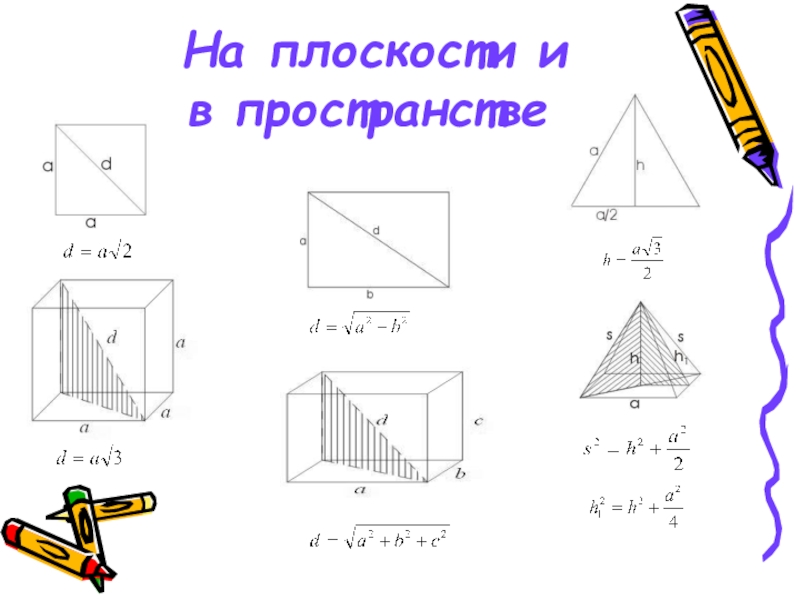 Теорема пифагора на готовых чертежах