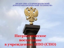 Презентация Патриотическое воспитание в учреждениях СПО