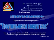 Учебный проект Треугольники вокруг нас