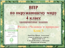 Презентация ВПР по окружающему миру 4 класс. Блок 3