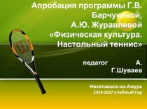 Презентация по настольному теннису