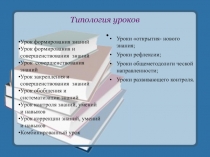 Типы уроков