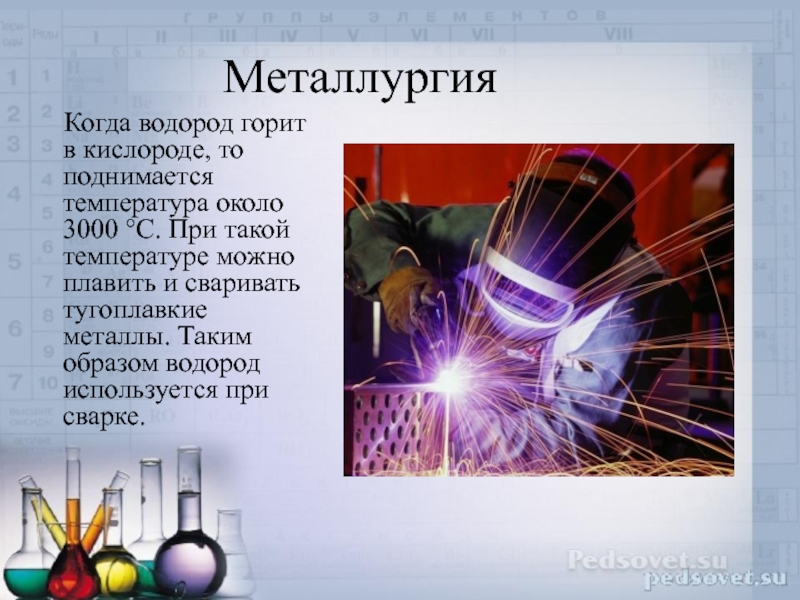 Восстановление металлов водородом. Резка и сварка металлов применение водорода. Металлы используются в сварочном производстве. Водород в металлургии используется для. Кислород для сварки и резки металлов.