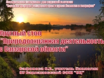 Круглый стол Природоохранная деятельность в Самарской области