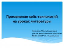 Применение кейс-технологий на уроках литературы