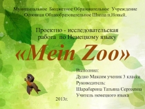 Презентация по немецкому языку к проекту Мой зоопарк