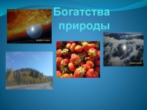 Презентация по ОМ Богатства природы