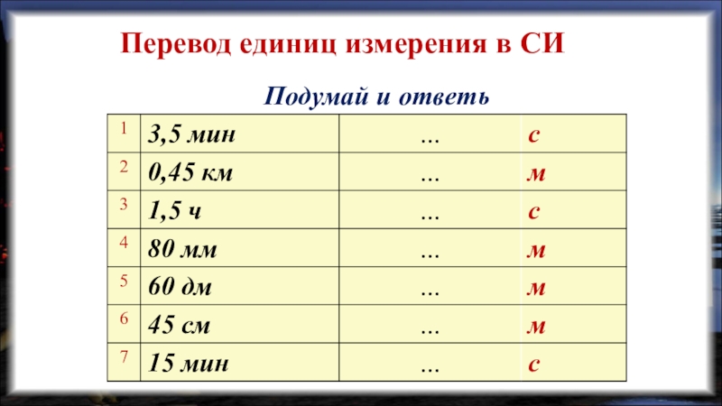 Си 7 2. Перевод единиц измерения. Перевод едлини ц измерения. Перевести в си. Переводы единиц измерения по физике.