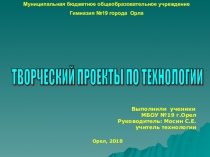 Презентация Проекты по технологии