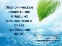 Презентация Экологическое воспитание школьников